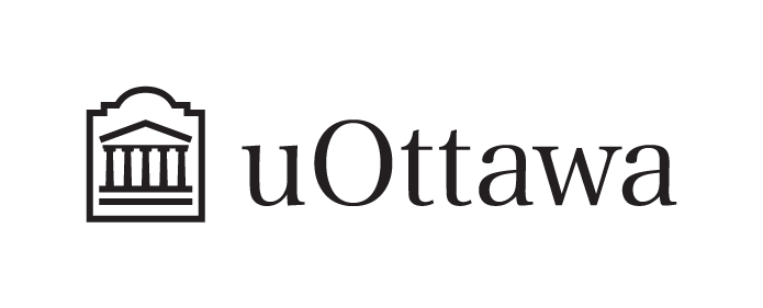 University of Ottawa logo black. Université d'Ottawa logo noir.